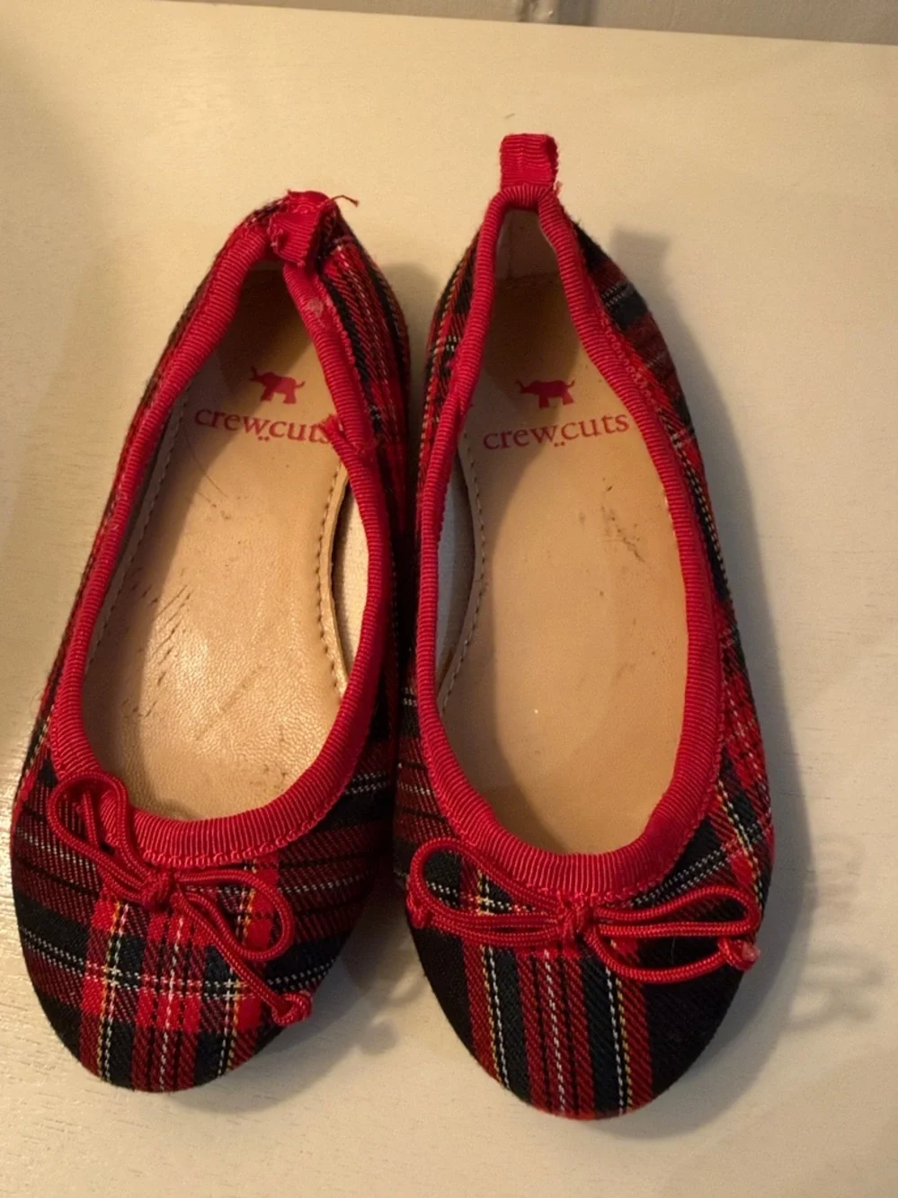 crewcuts Red and Black Plaid Ballet Flats